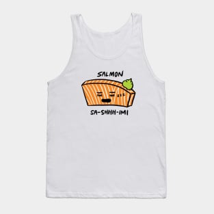 Sleeping, Snoring Salmon Sa-shhh-imi Tank Top